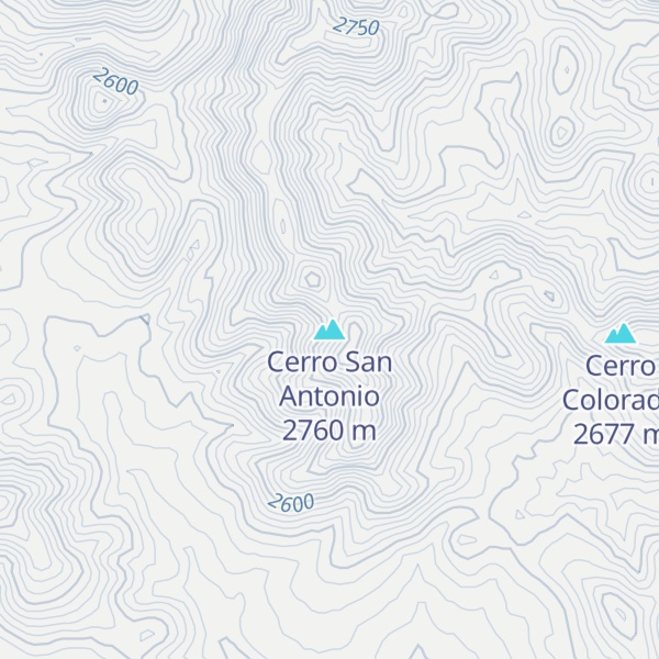 Map of Cerro San Antonio