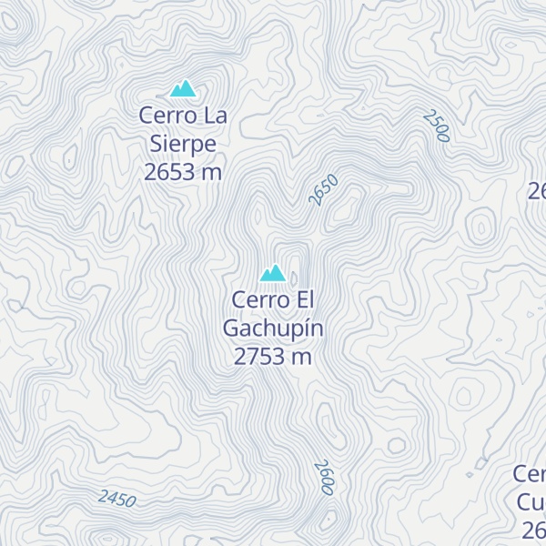 Map of Cerro El Gachupín