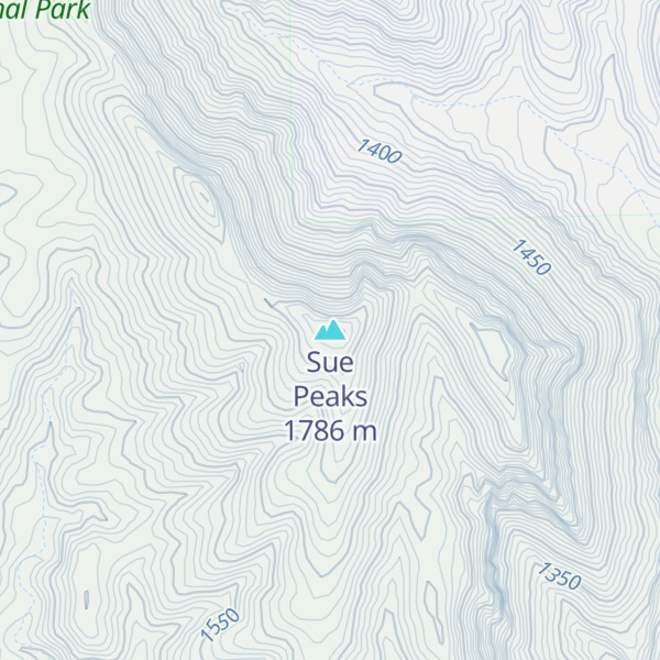 Map of Sue Peaks
