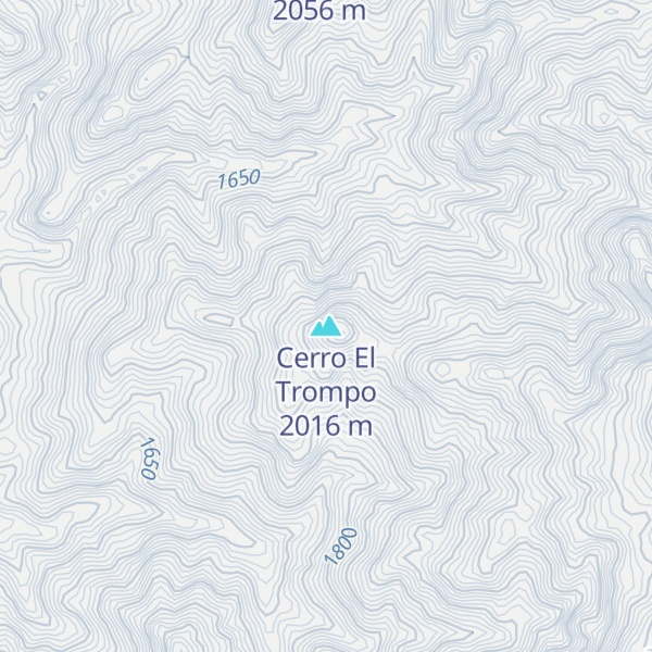 Map of Cerro El Trompo
