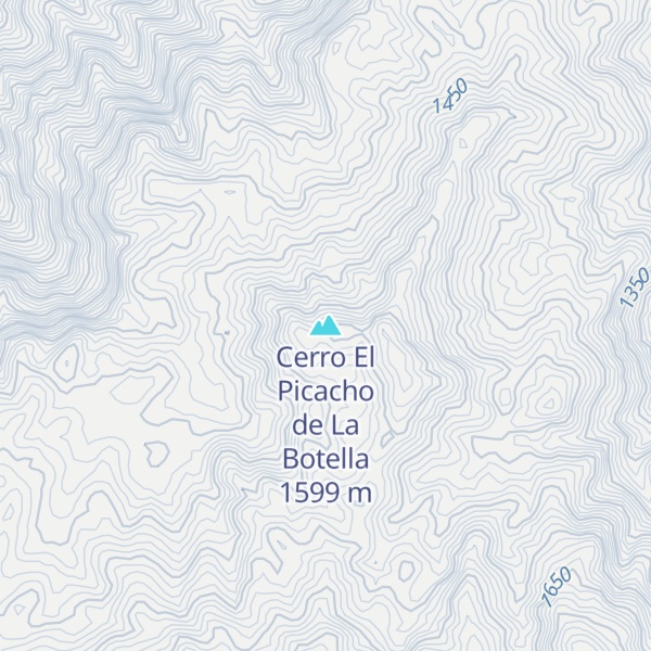 Map of Cerro El Picacho de La Botella
