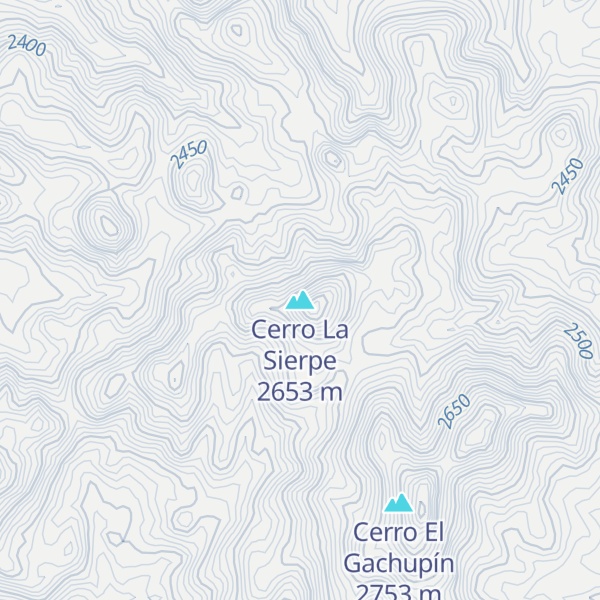Map of Cerro La Sierpe