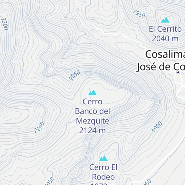 Map of Cerro Banco del Mezquite