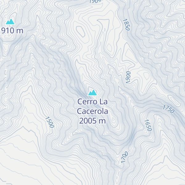 Map of Cerro La Cacerola