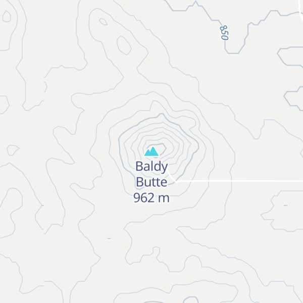 Map of Baldy Butte
