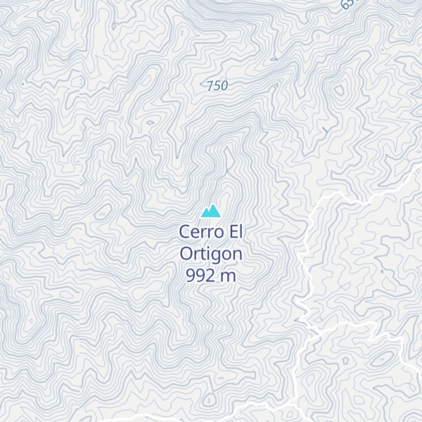 Map of Cerro El Ortigon