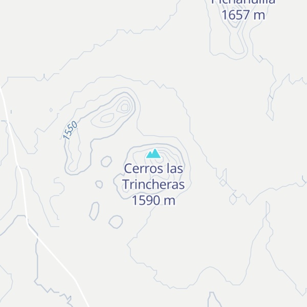 Map of Cerros las Trincheras