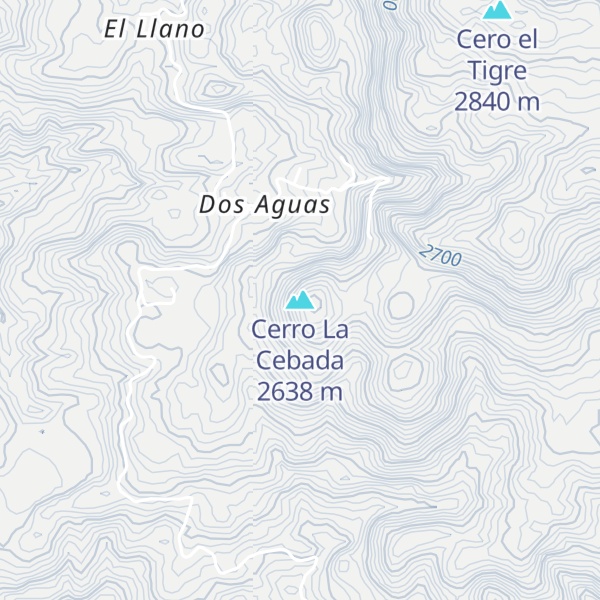 Map of Cerro La Cebada