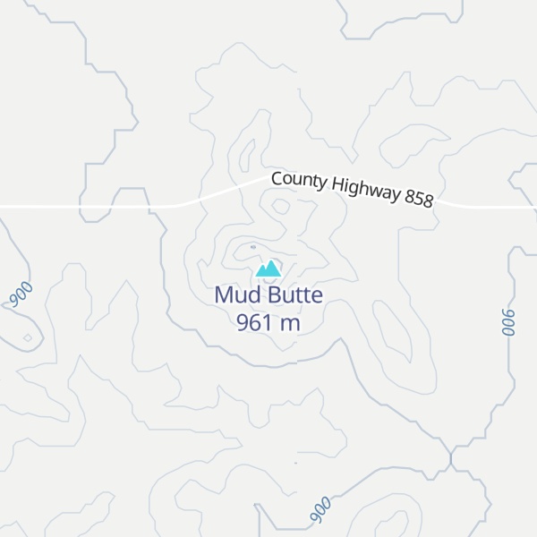Map of Mud Butte