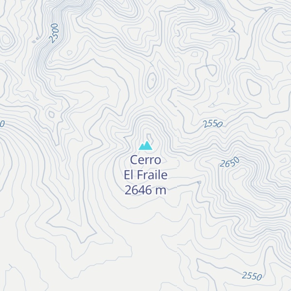 Map of Cerro El Fraile