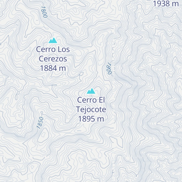 Map of Cerro El Tejocote