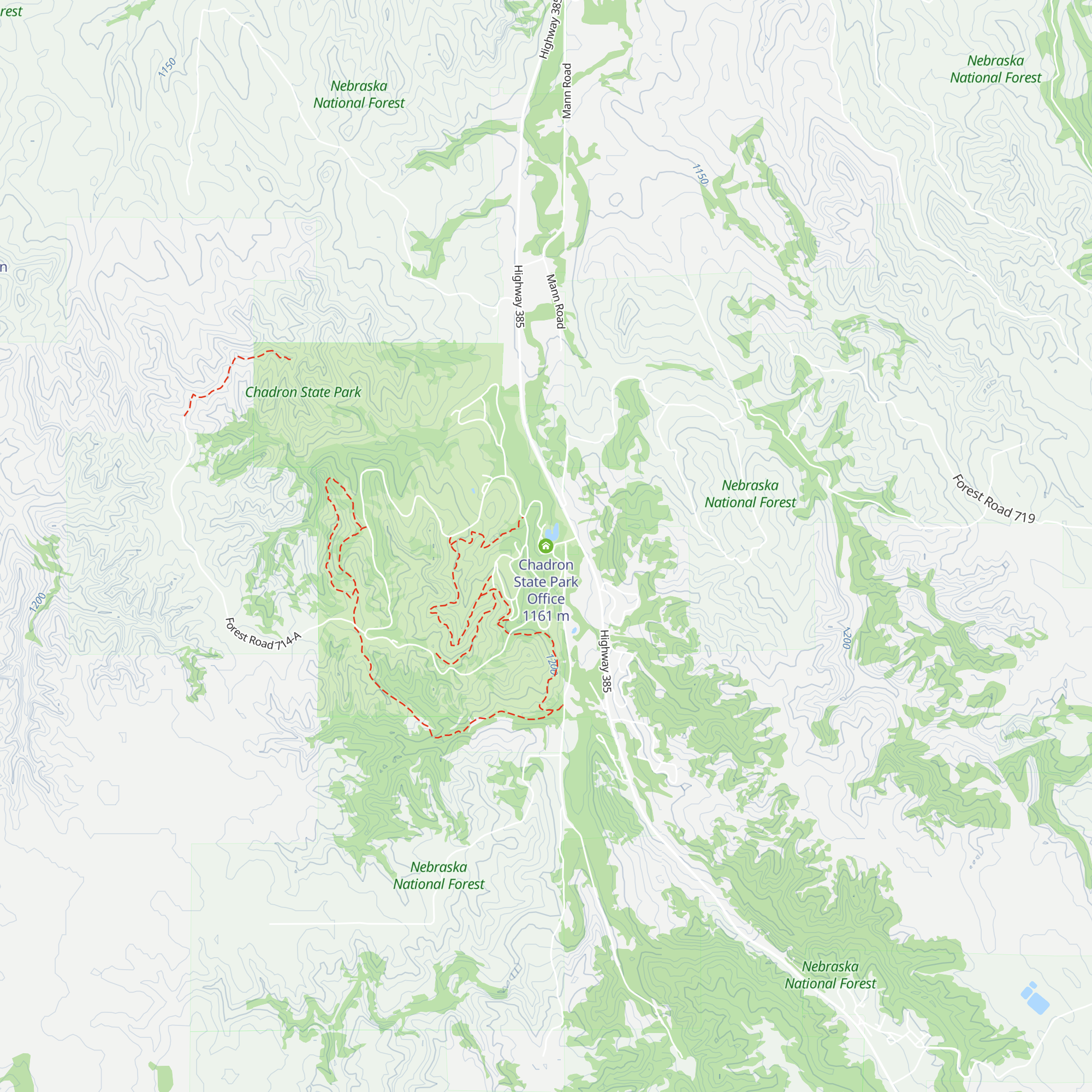 Chadron State Park Office map