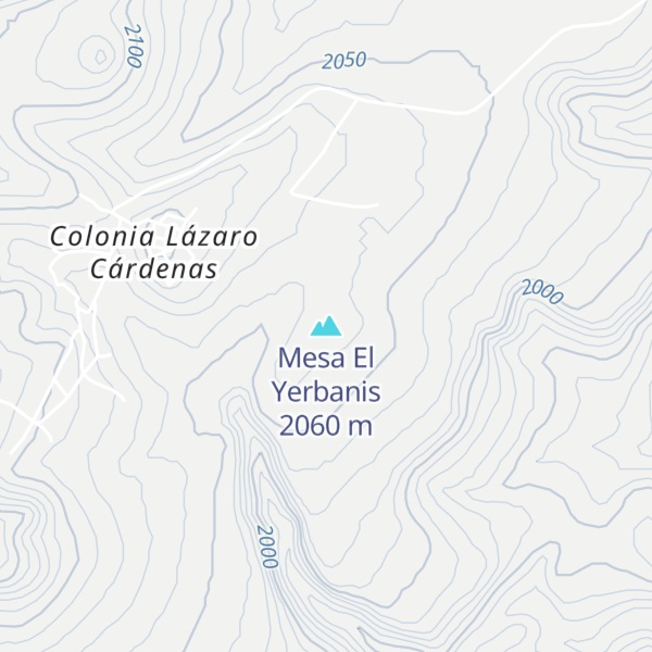 Map of Mesa El Yerbanis