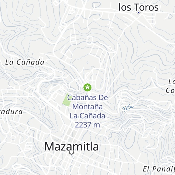 Map of Cabañas De Montaña La Cañada