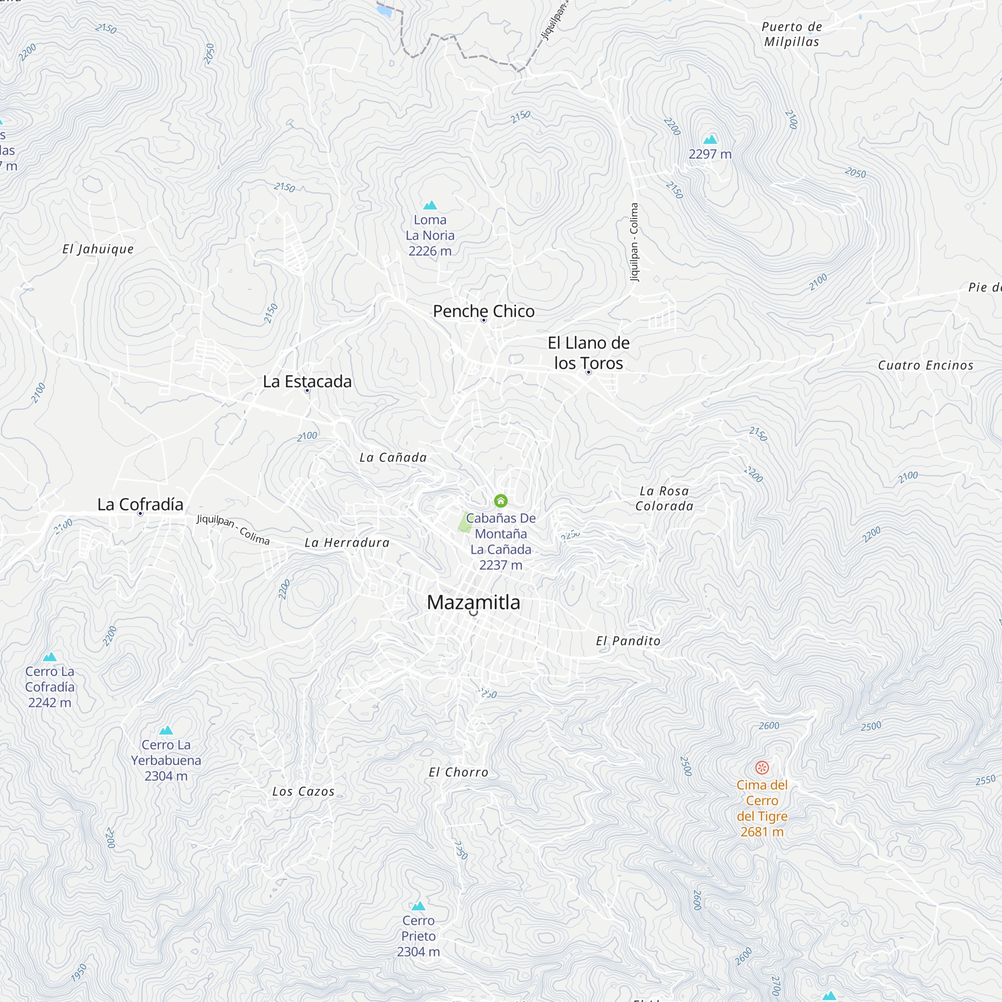 Cabañas De Montaña La Cañada map