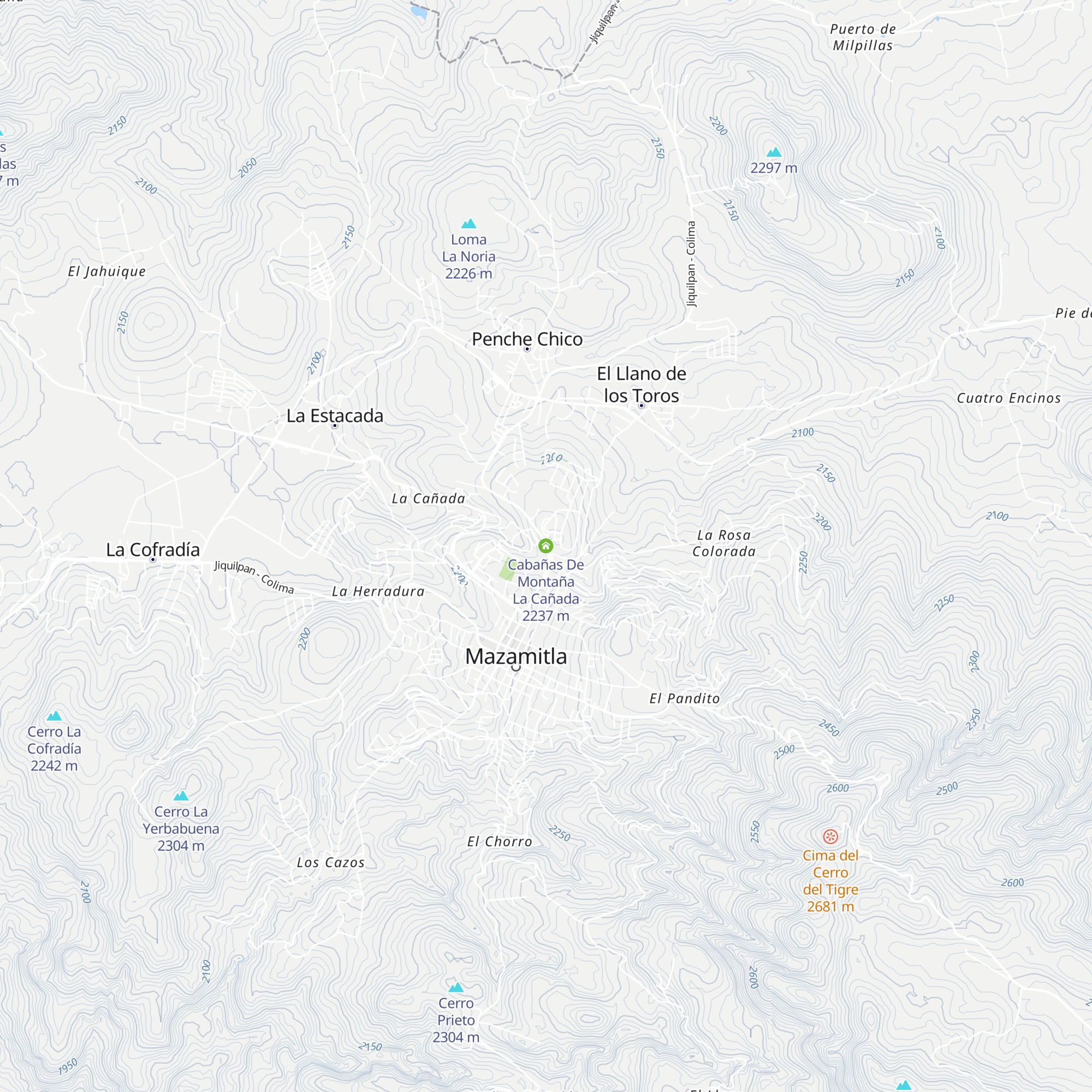 Cabañas De Montaña La Cañada map