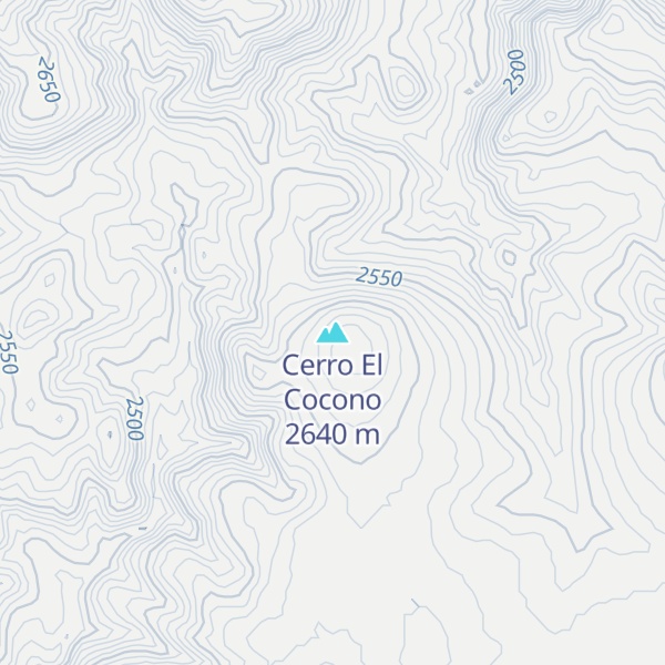 Map of Cerro El Cocono