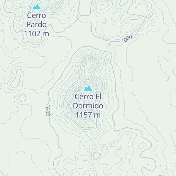 Map of Cerro El Dormido