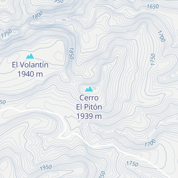 Map of Cerro El Pitón