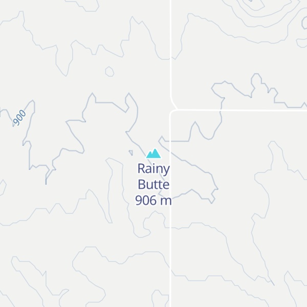 Map of Rainy Butte