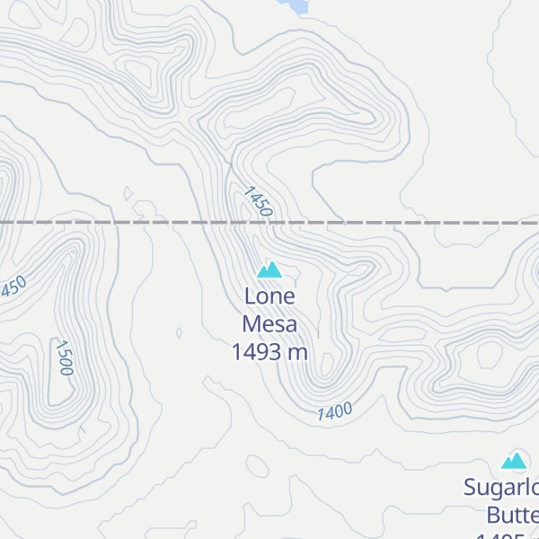 Map of Lone Mesa
