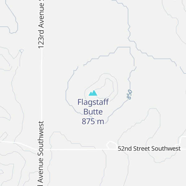 Map of Flagstaff Butte