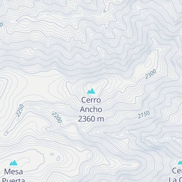Map of Cerro Ancho