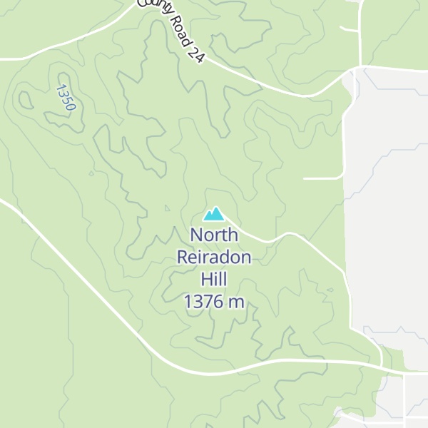 Map of North Reiradon Hill