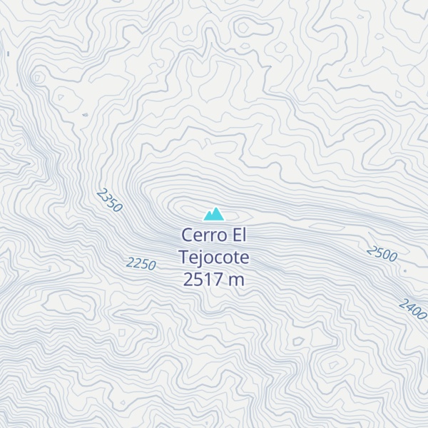 Map of Cerro El Tejocote