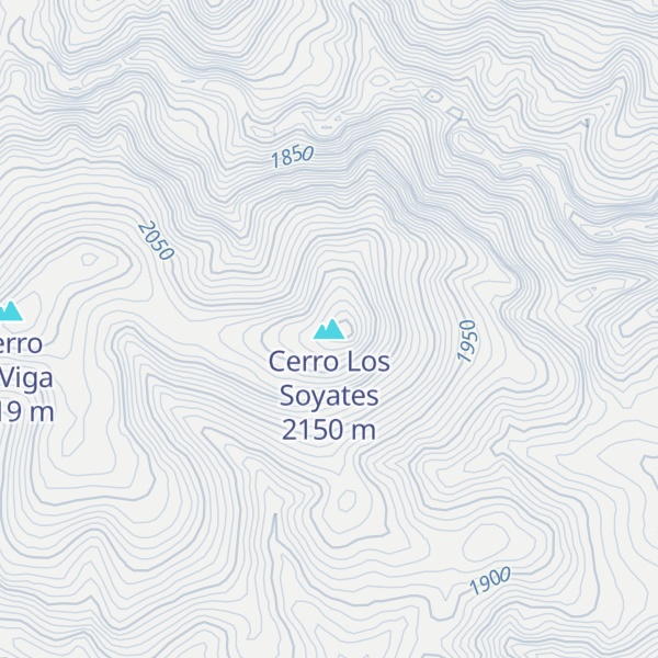 Map of Cerro Los Soyates
