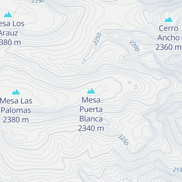Map of Mesa Puerta Blanca
