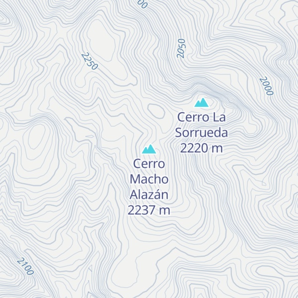 Map of Cerro Macho Alazán
