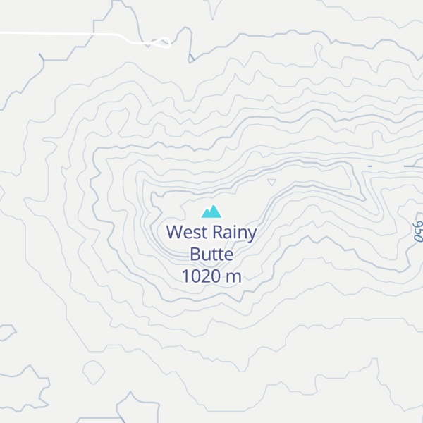 Map of West Rainy Butte