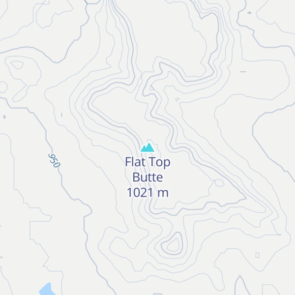 Map of Flat Top Butte