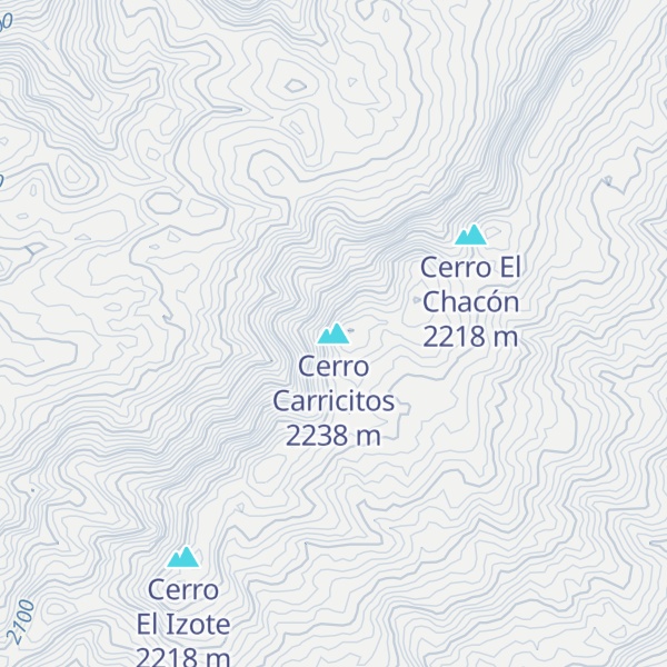 Map of Cerro Carricitos