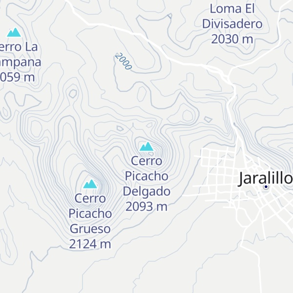 Map of Cerro Picacho Delgado