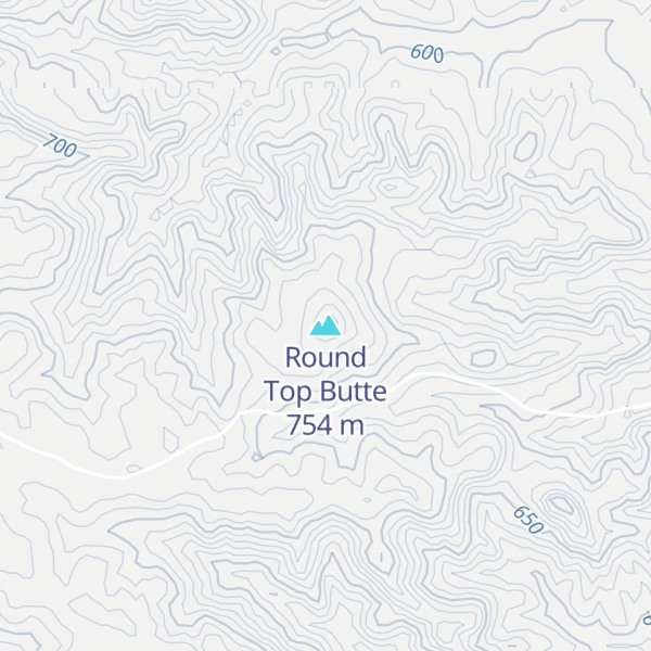 Map of Round Top Butte