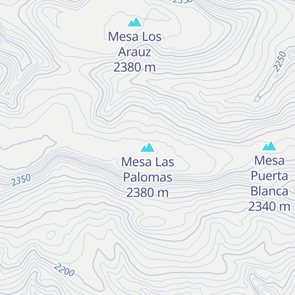 Map of Mesa Las Palomas