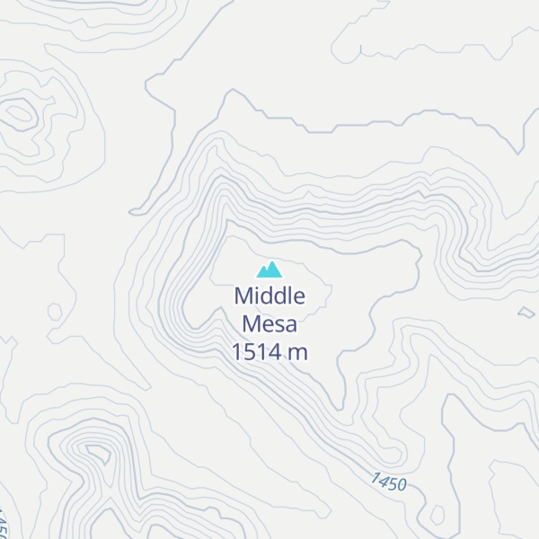 Map of Middle Mesa