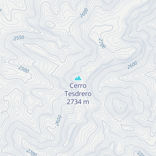 Map of Cerro Tesdrero