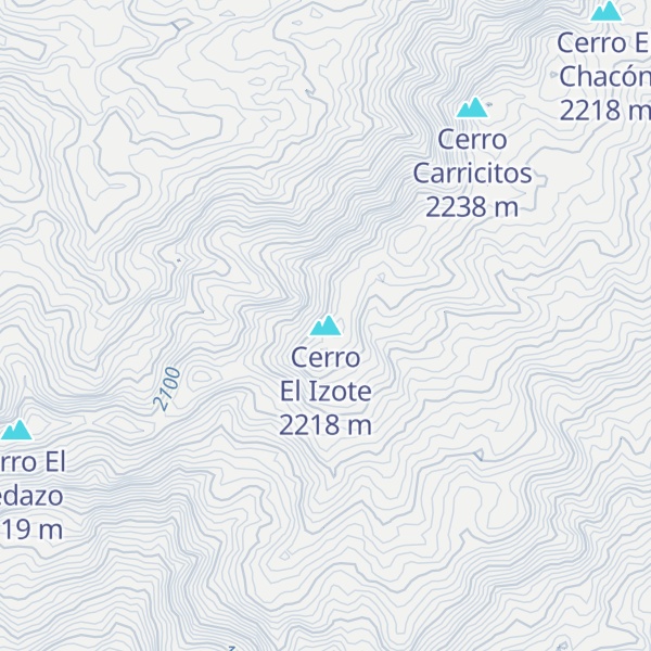Map of Cerro El Izote
