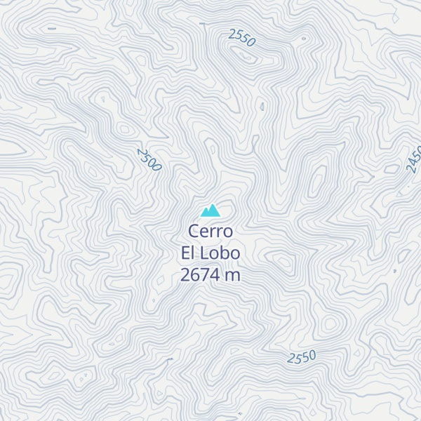 Map of Cerro El Lobo