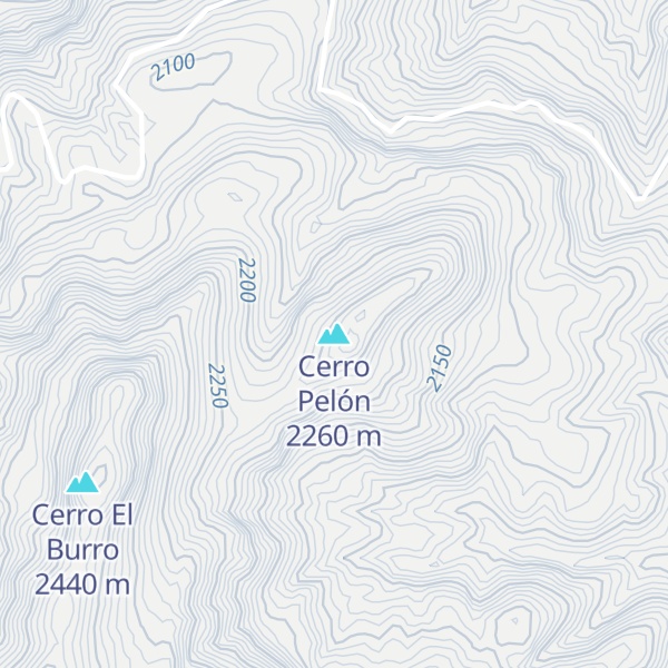 Map of Cerro Pelón