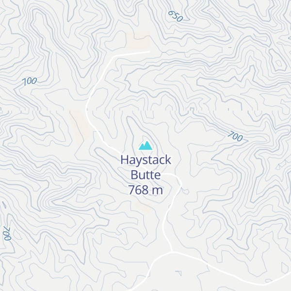 Map of Haystack Butte