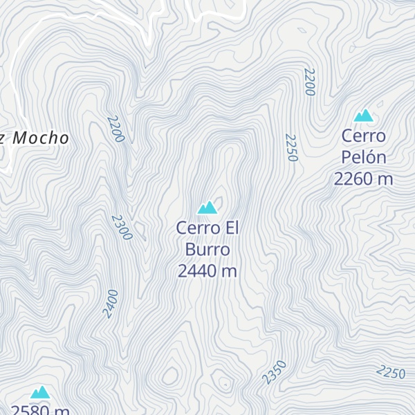 Map of Cerro El Burro