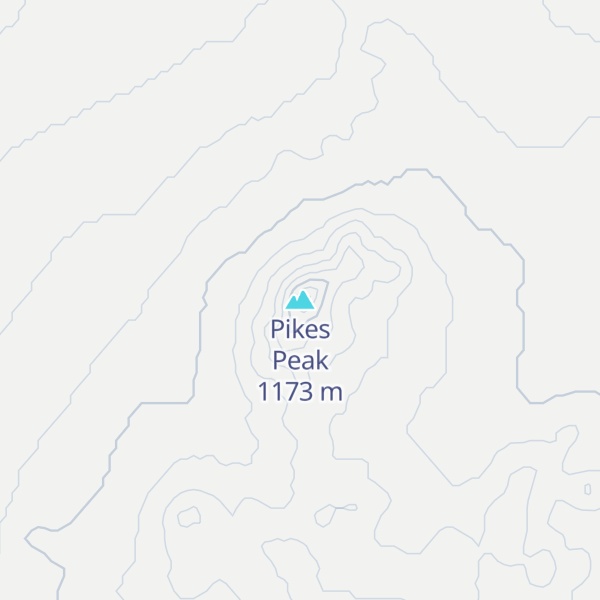 Map of Pikes Peak