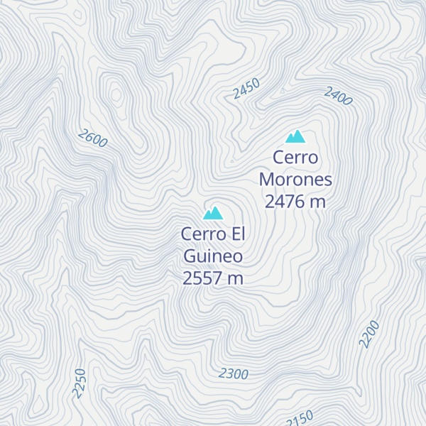 Map of Cerro El Guineo