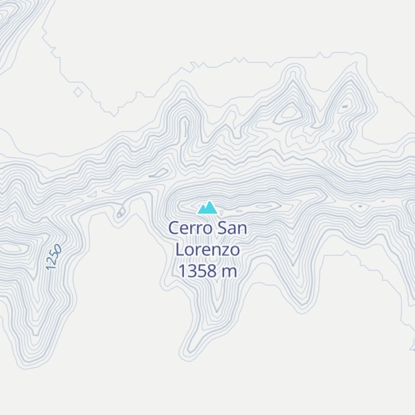Map of Cerro San Lorenzo
