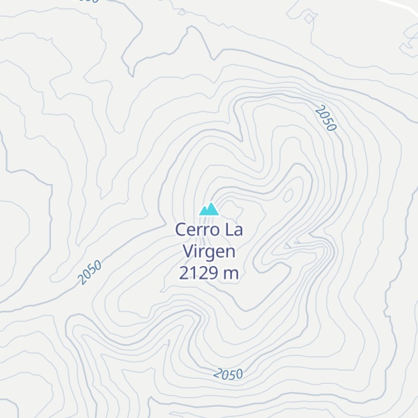 Map of Cerro La Virgen