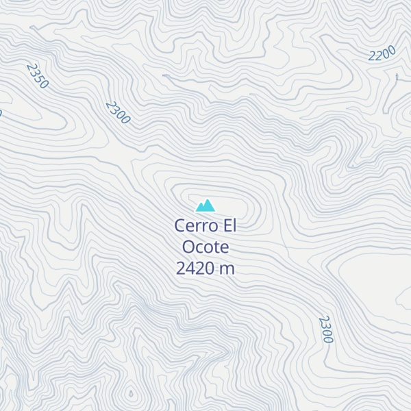 Map of Cerro El Ocote